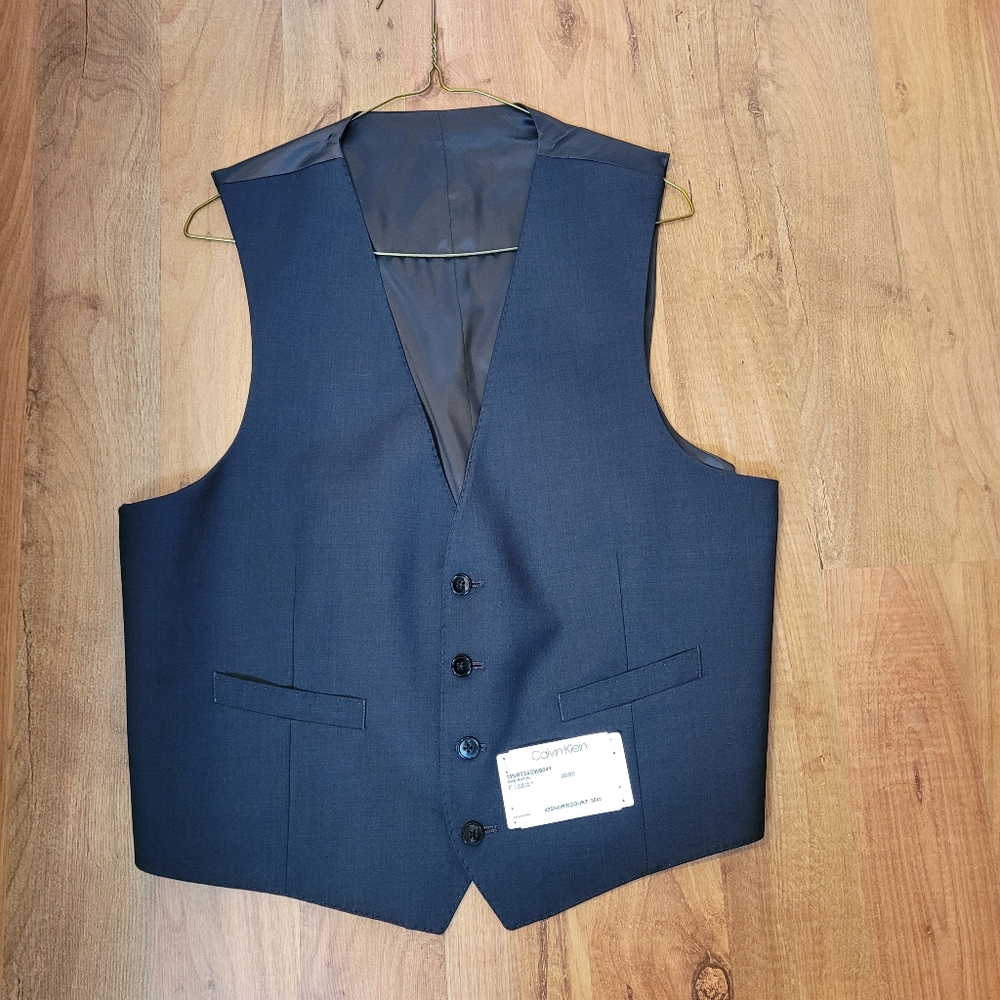 Calvin Klein Men's Dark Grey Suit Vest